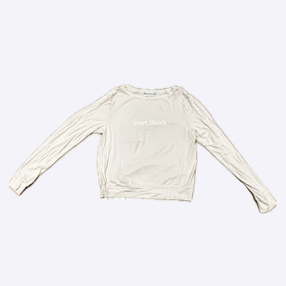 Wildfox Crewneck Sweater in light pink Smart Blonde size S